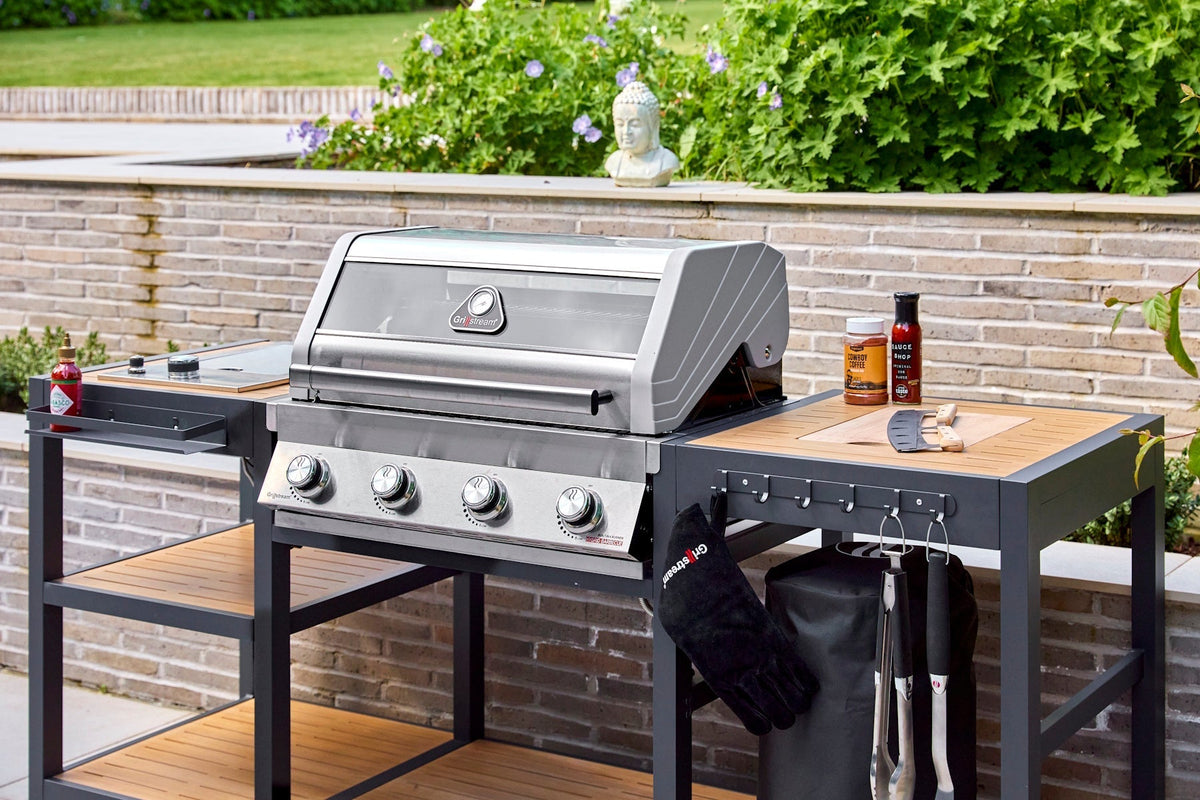 Grillstream Sanctuary Oak 4 Burner Outdoor Kitchen