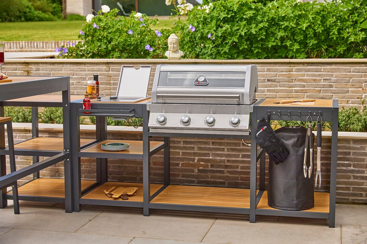 Grillstream Sanctuary Oak 4 Burner Outdoor Kitchen