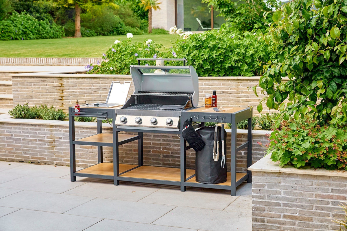 Grillstream Sanctuary Oak 4 Burner Outdoor Kitchen