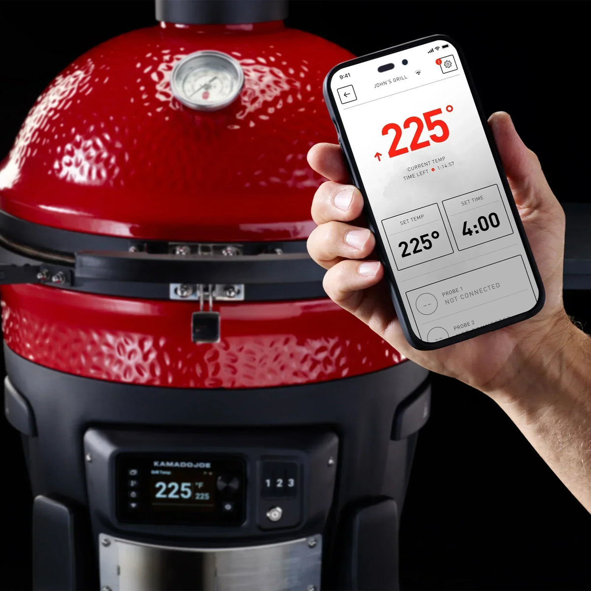 Konnected Joe™ Digital Charcoal Grill and Smoker
