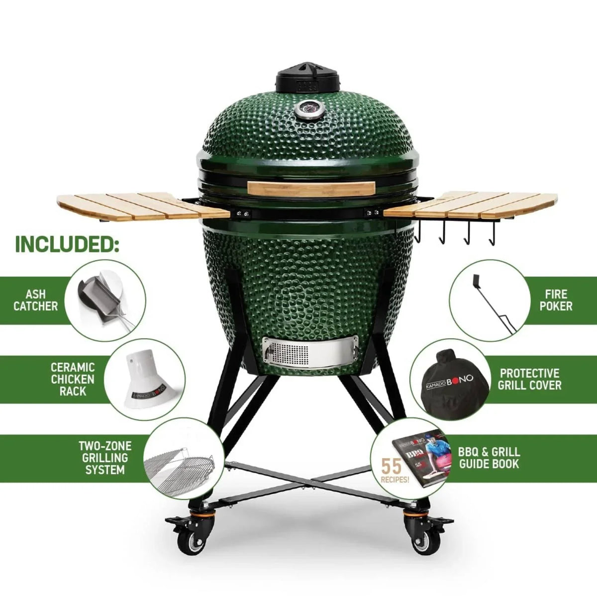Kamado Bono Maxi Ceramic Grill 21”